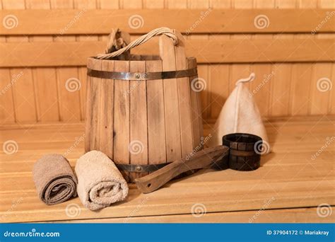 Sauna equipment stock photo. Image of clean, temperature - 37904172