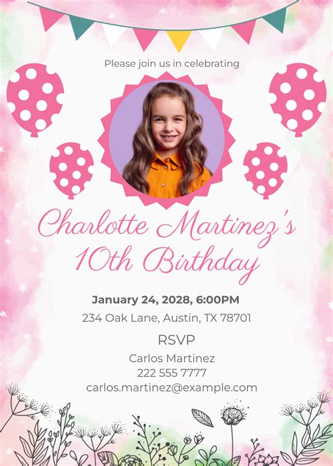 Free Jollibee Birthday Invitation Template to Edit Online