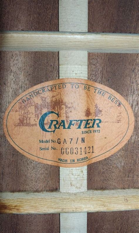 Crafter GA7 / N Acoustic Guitar, Hobbies & Toys, Music & Media, Musical ...