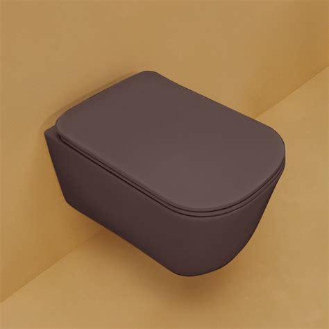 Kerasan Tribeca 511475 Унитаз подвесной, безободковый (Borgogna matt ...
