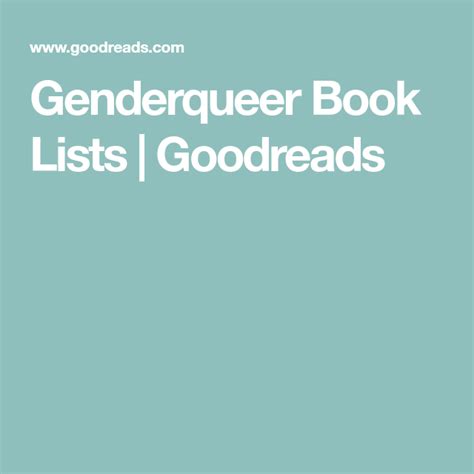 Genderqueer Book Lists | Goodreads Genderqueer, Ya Books, Goodreads ...