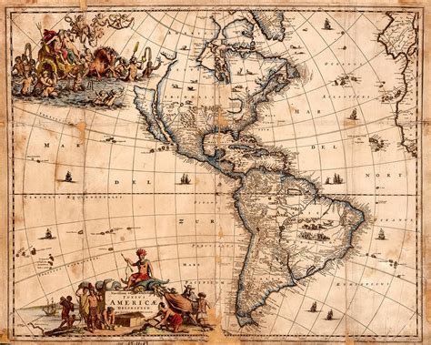 Historical Map of the Americas - 1650 | World Maps Online