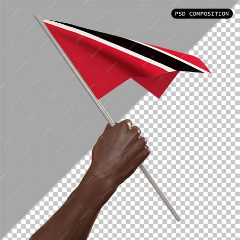 Premium PSD | 3d design of country trinidad and tobago flag and elegant