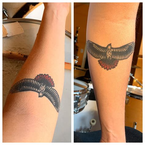 Red Tail Hawk Tattoo