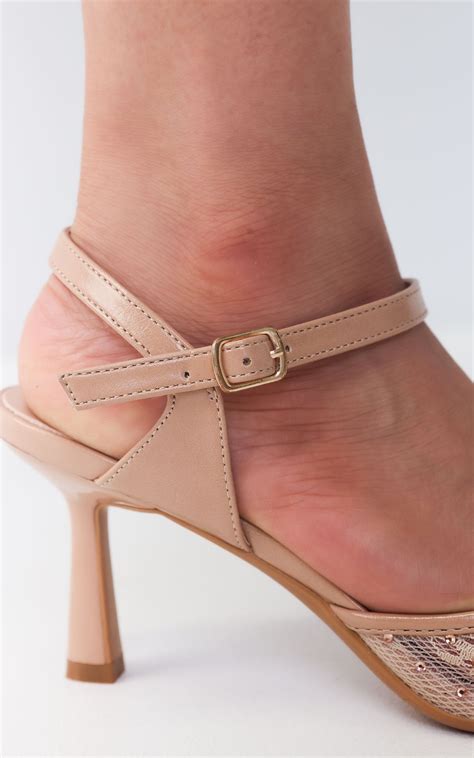 Matilda Heels - Nude Rhinestone – By Amica