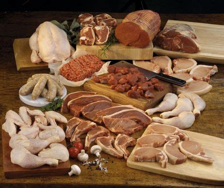 fresh meats selection editorial stock photo stock image shutterstock