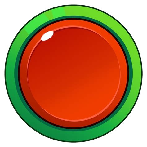 red circle game  web ui llustration button premium vector