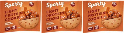 Печенье Sporty Light protein cookie Соленая карамель, комплект: 3 ...