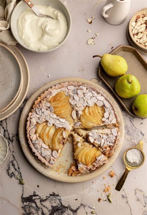 The Prettiest Dessert of the Season is this Pear Frangipane Tart - The