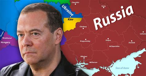 Медведев опубликовал карту Украины, состоящей из одной области