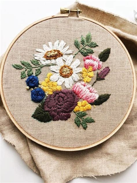 simple flower designs  embroidery  hand