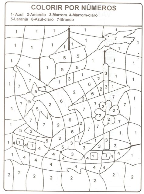 Atividade De Colorir Com Numeros - Atividades Para Todos | Desenho com números, Atividades de colorir ...