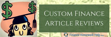finance article review assignment