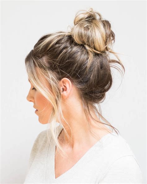 messy bun hairstyles   easy     hair type