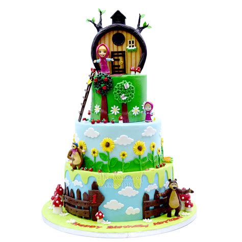 Masha and the bear cakes in Dubai