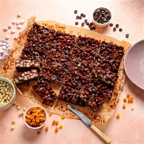 dark chocolate rocky road  apricots  cherries pas