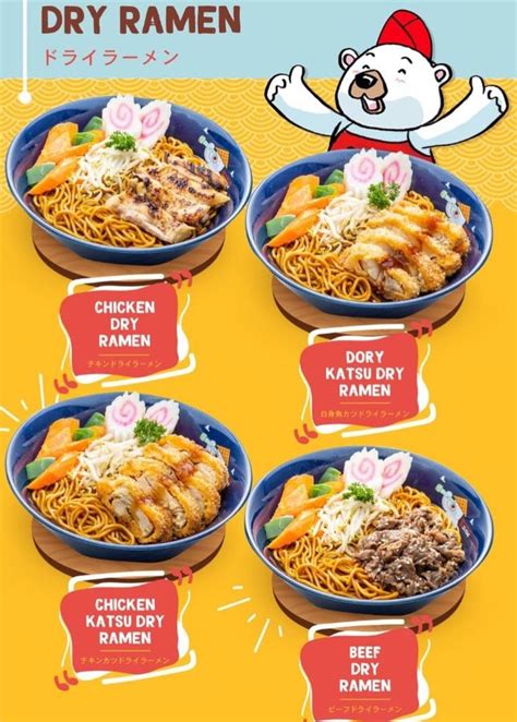 menu ramen  colorful styles