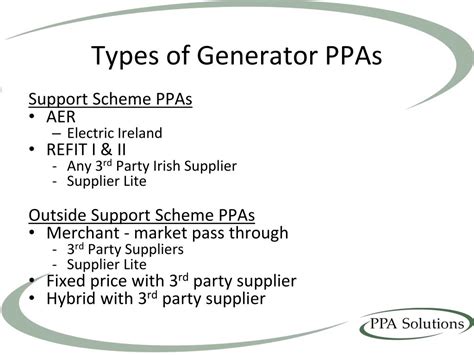 potential impact  ppa contracts powerpoint