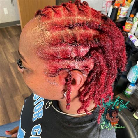 Red Locs 😍 | Short dreadlocks styles, Locs, Black girls hairstyles