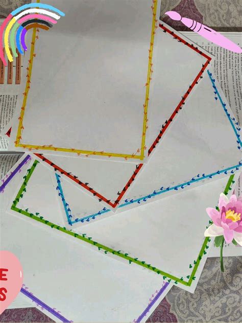 simple borders for project | Bond paper design, Book art diy, Boarders
