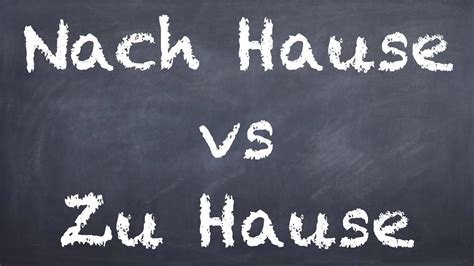 Nach Hause vs Zu Hause - German 1 WS Explanation - Deutsch lernen - YouTube