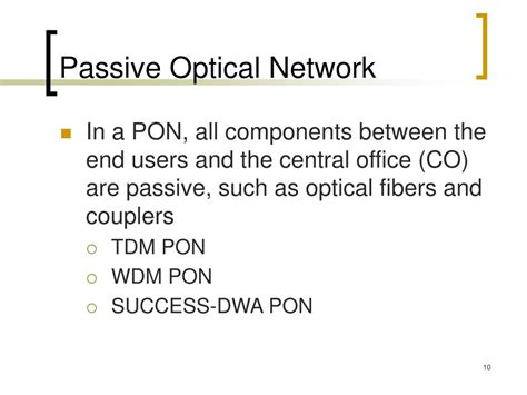 PPT - A WDM Passive Optical Network Architecture for Multicasting ...