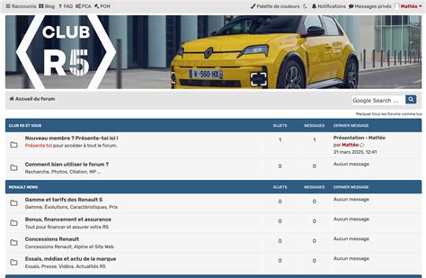 Club R5 - Page d’accueil