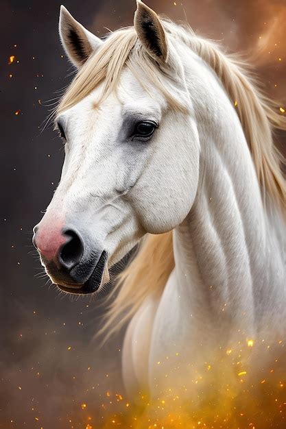 Premium AI Image | beautiful white horse