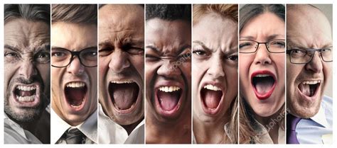 Angry people screaming — Stock Photo © olly18 #79919088