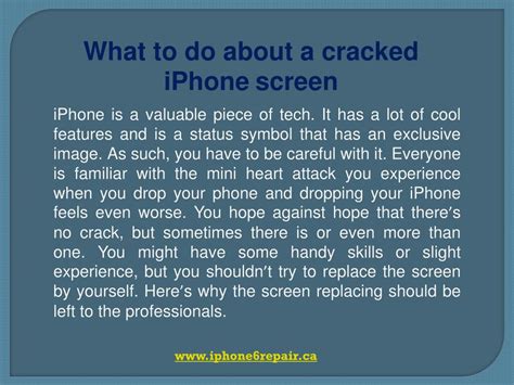 PPT - What to do about a cracked iPhone screen PowerPoint Presentation - ID:7492020