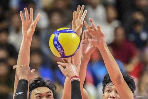 variasi serangan tim voli indonesia bikin kazakhstan kewalahan antara