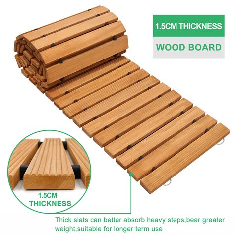 Snapklik.com : 12 Wooden Garden Pathway,Outdoor Roll Out Cedar Straight