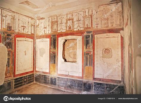 Pompeii Italy Fresco Paintings Ancient Roman Walls — Stock Photo ...