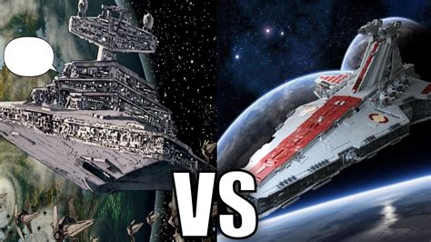 Imperial I-class Star Destroyer vs Venator-class Star Destroyer (Republic Cruiser) - YouTube