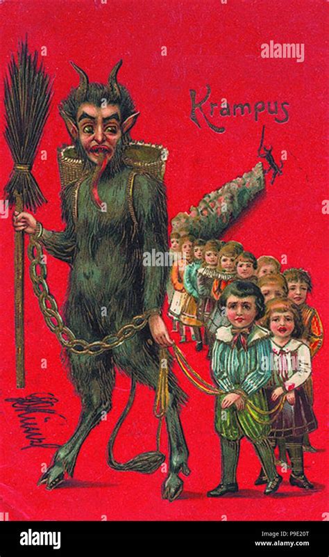 krampus vintage illustration Stock Photo - Alamy