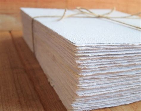 White Handmade Paper Sheets / Recycled Paper / Printing Paper / Eco Friendly Writing Paper ...