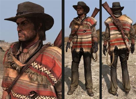 first attempt at John Marston rdr1 Mexican poncho : r/reddeadredemption