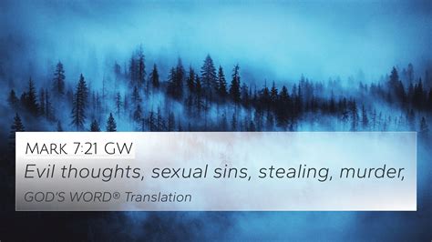 Mark 7:21 GW 4K Wallpaper - Evil thoughts, sexual sins, stealing,