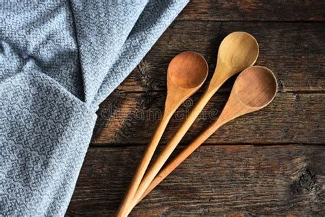 Wooden Mixing Spoons stock image. Image of traditional - 132574185