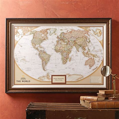 World Map Framed Wall Art - Map