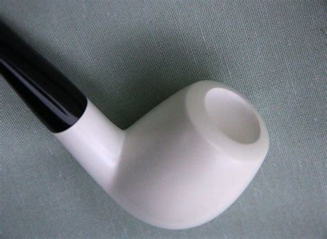 Turkish Meerschaum Pipe; Extra Large Bent with curved rim 54