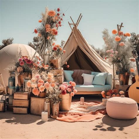 Premium AI Image | bohemian festival decor