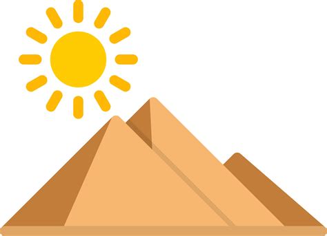 egypt pyramid vector icon design  vector art  vecteezy