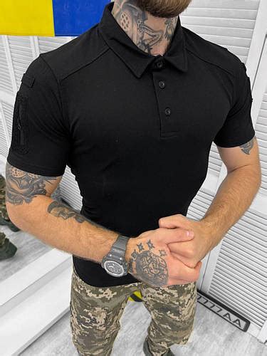 Купить Тактическая летняя поло черная,футболка поло черная combat ...