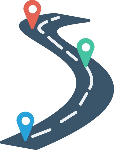 road map vector icon  vector art  vecteezy