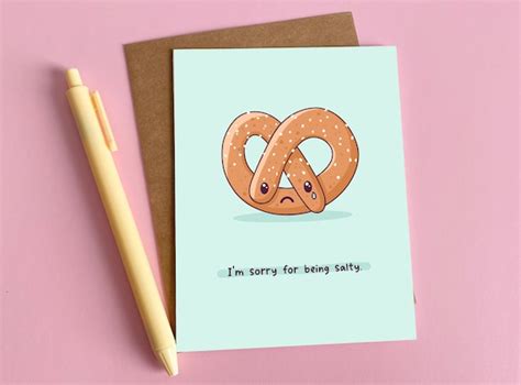 Cute Kawaii Apology Card i'm Sorry for Being - Etsy