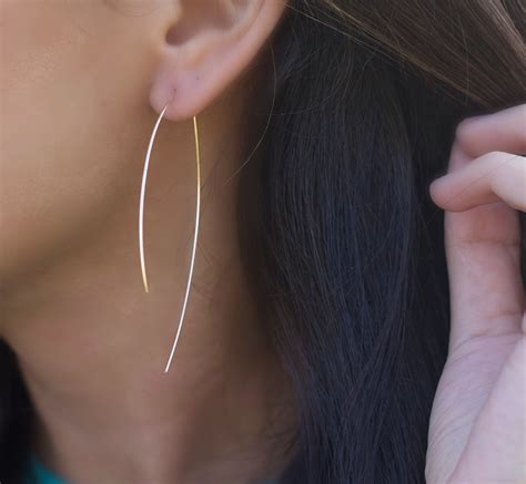 Мінімалістичні сережки-протяжки зі срібла 925 - Dadiverin Jewelry