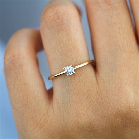 simple gold engagement ring