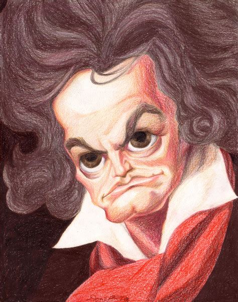 Ludwig von Beethoven Caricature by don pinsent | ArtWanted.com