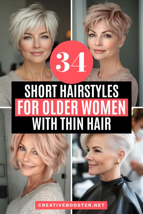 Thin Hair Short Hairstyles For Older Women Confidence Meets Practicality